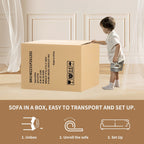 Canapé causeuse incurvé en éponge de compression complète 30D, chenille, sans assemblage