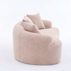 Canapé causeuse incurvé en éponge de compression complète 30D, chenille, sans assemblage