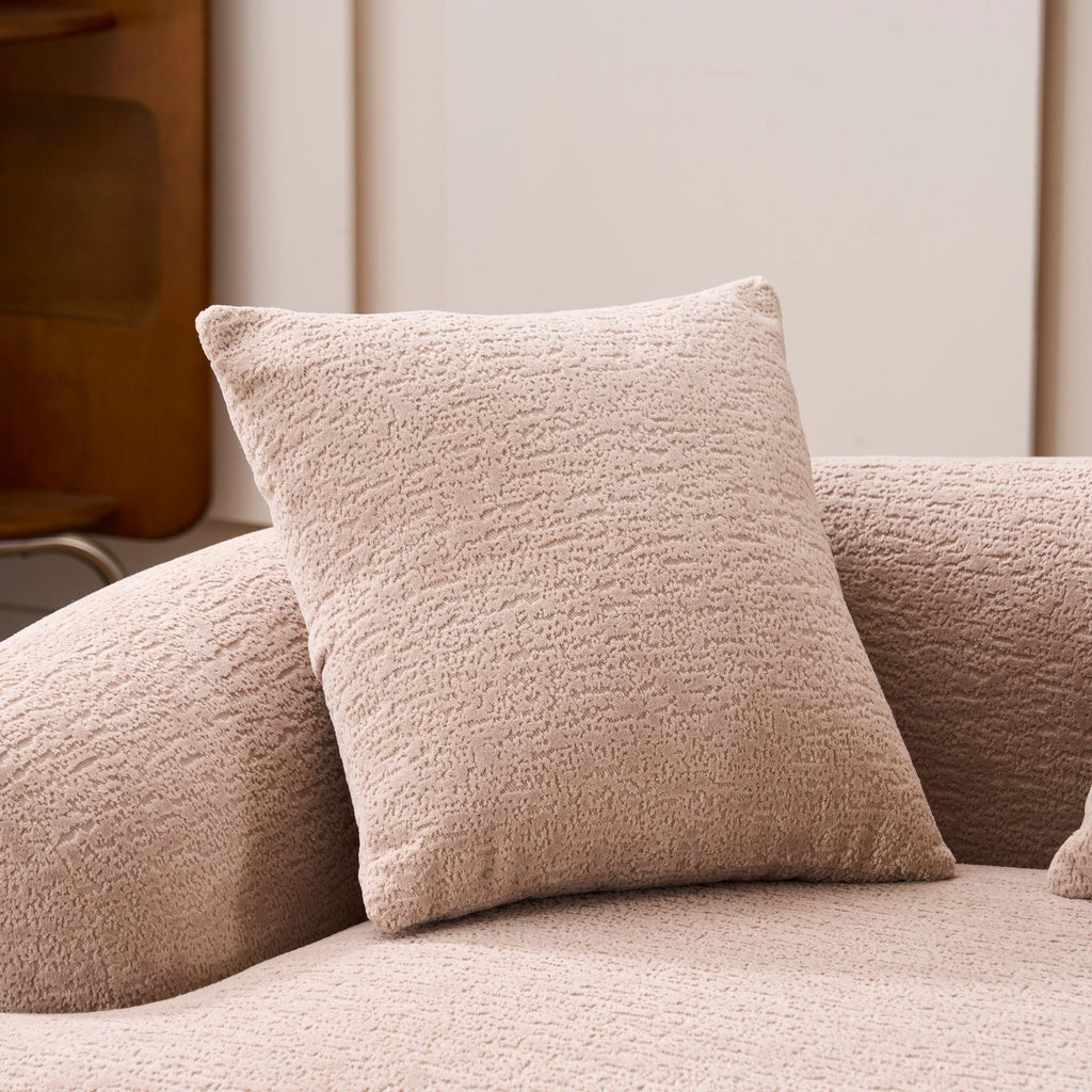 Canapé causeuse incurvé en éponge de compression complète 30D, chenille, sans assemblage