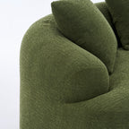 Canapé causeuse incurvé en éponge de compression complète 30D, chenille, sans assemblage