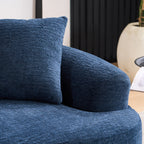 Canapé causeuse incurvé en éponge de compression complète 30D, chenille, sans assemblage