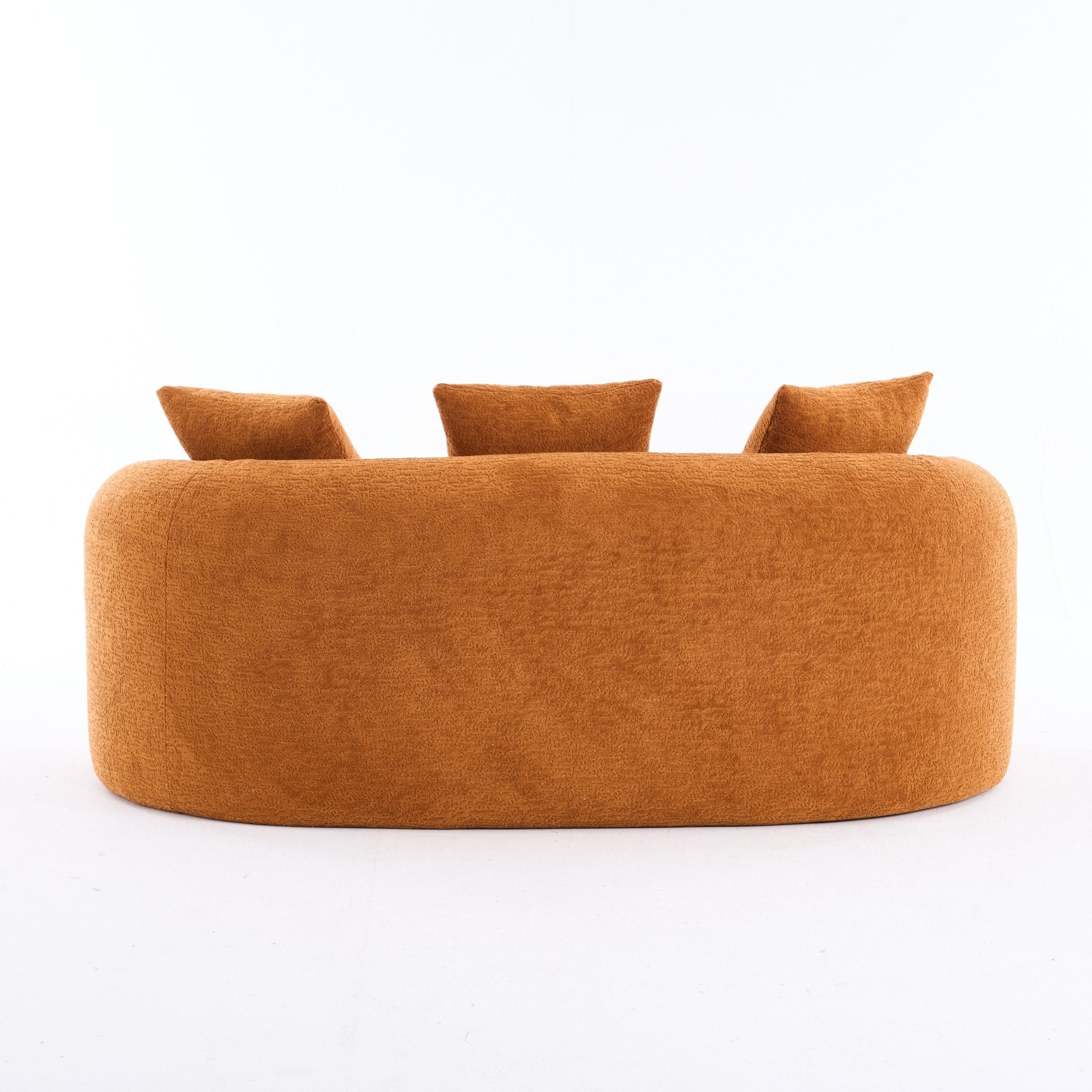 Canapé causeuse incurvé en éponge de compression complète 30D, chenille, sans assemblage