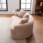 Canapé causeuse incurvé en éponge de compression complète 30D, chenille, sans assemblage