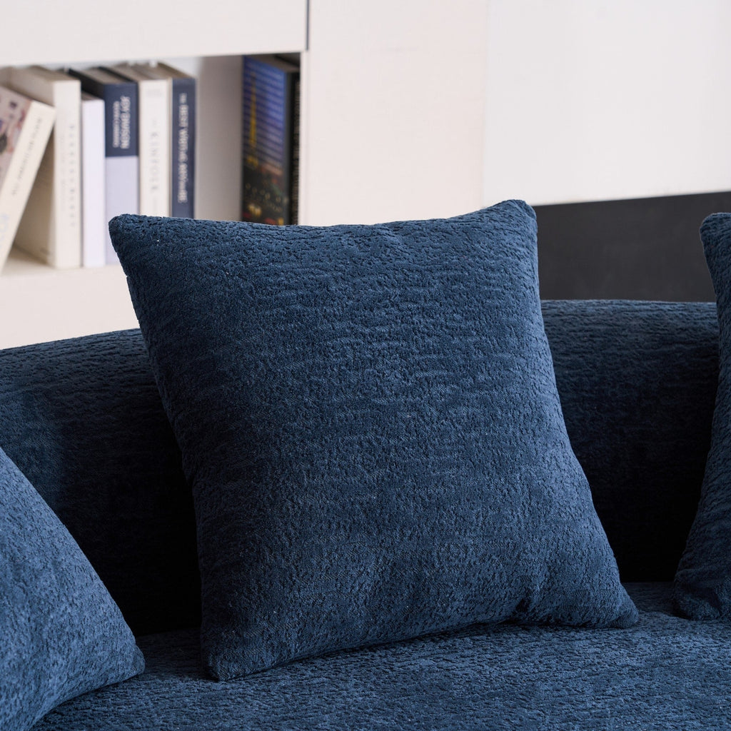 Canapé causeuse incurvé en éponge de compression complète 30D, chenille, sans assemblage