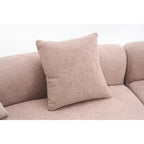 Canapé causeuse incurvé blanc en éponge à compression complète