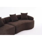 Canapé causeuse incurvé blanc en éponge à compression complète