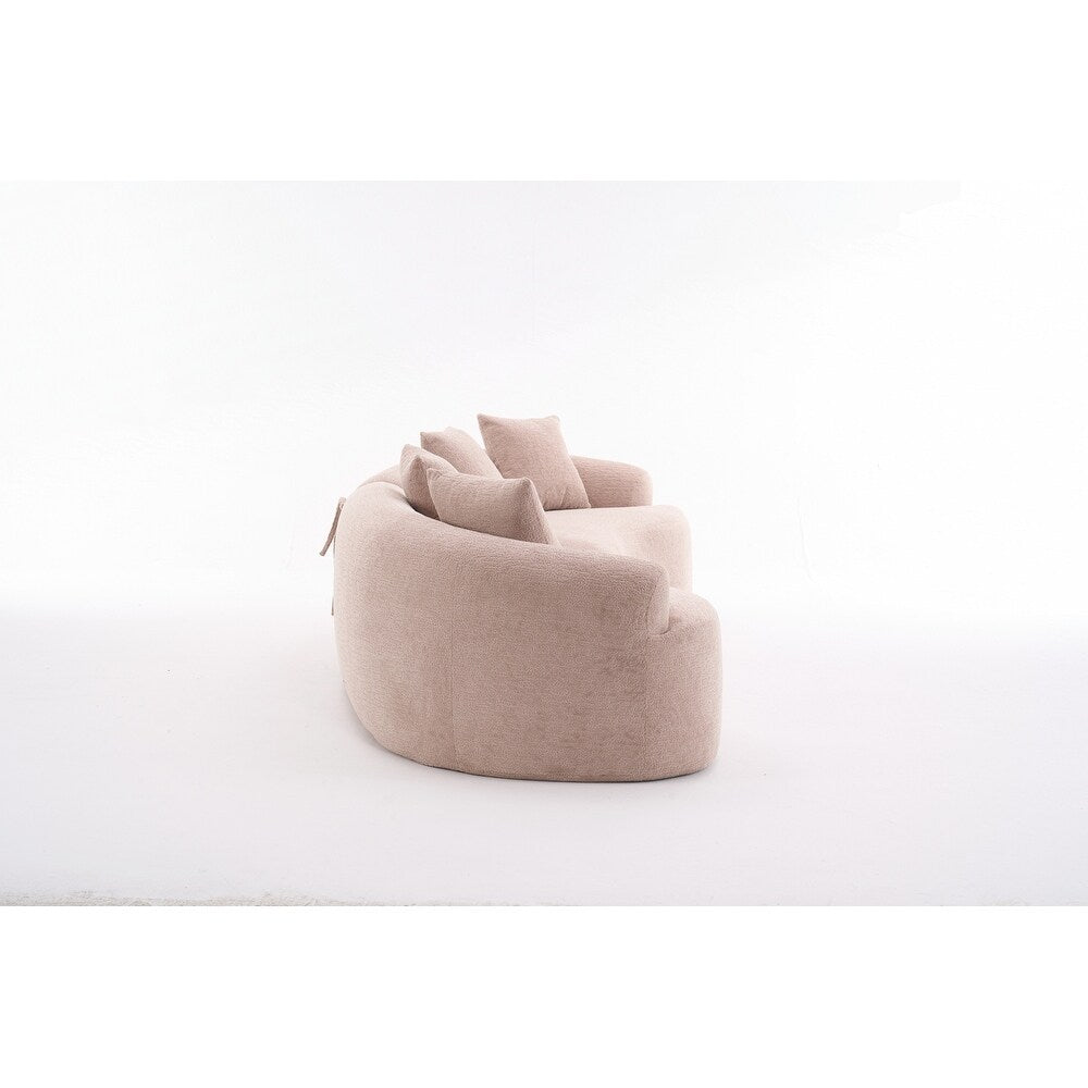 Canapé causeuse incurvé blanc en éponge à compression complète