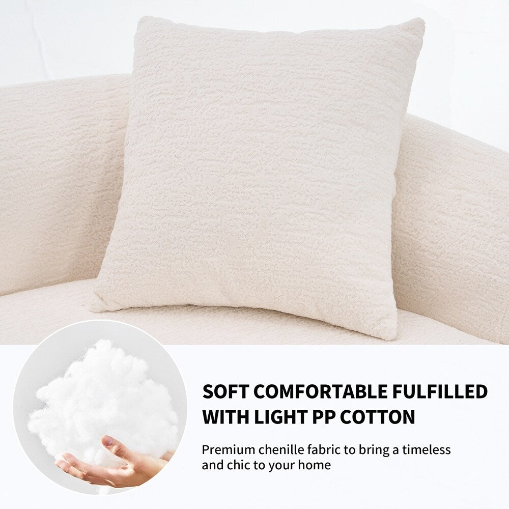 Canapé causeuse incurvé blanc en éponge à compression complète