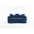 Canapé causeuse incurvé blanc en éponge à compression complète