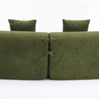 Canapé causeuse incurvé blanc en éponge à compression complète