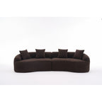 Canapé causeuse incurvé blanc en éponge à compression complète