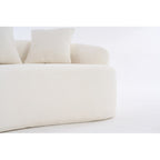 Canapé causeuse incurvé blanc en éponge à compression complète