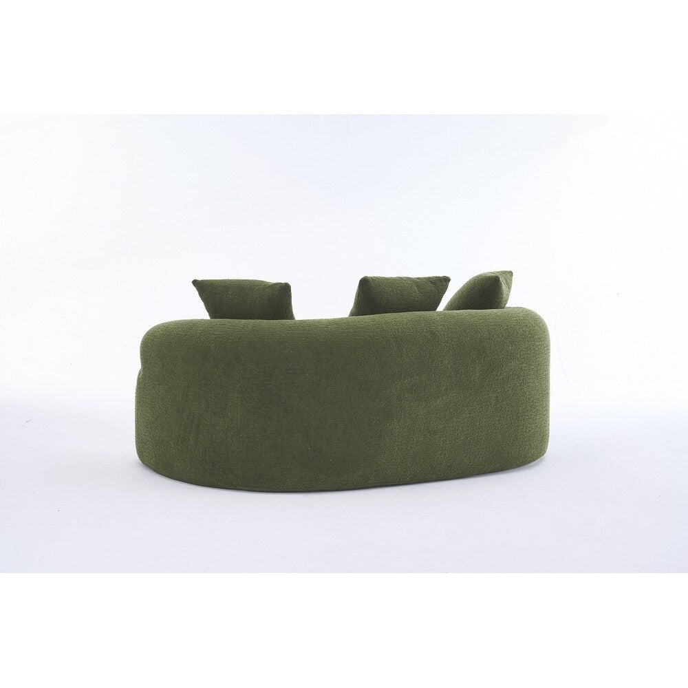 Canapé causeuse incurvé blanc en éponge à compression complète