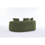 Canapé causeuse incurvé blanc en éponge à compression complète