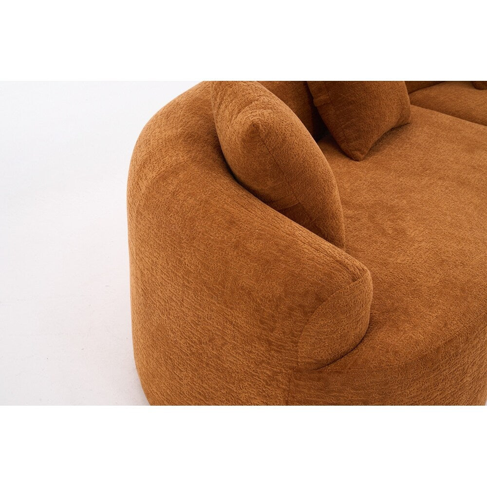 Canapé causeuse incurvé blanc en éponge à compression complète