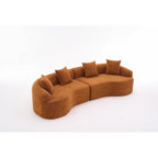 Canapé causeuse incurvé blanc en éponge à compression complète