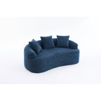 Canapé causeuse incurvé blanc en éponge à compression complète