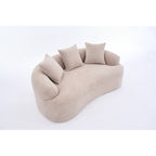 Canapé causeuse incurvé blanc en éponge à compression complète