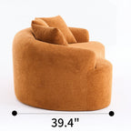 Canapé causeuse incurvé blanc en éponge à compression complète