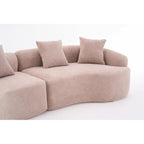 Canapé causeuse incurvé blanc en éponge à compression complète