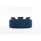 Canapé causeuse incurvé blanc en éponge à compression complète