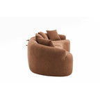 Canapé causeuse incurvé blanc en éponge à compression complète