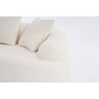 Canapé causeuse incurvé blanc en éponge à compression complète