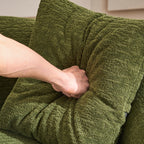 Canapé causeuse incurvé blanc en éponge à compression complète