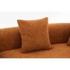 Canapé causeuse incurvé blanc en éponge à compression complète