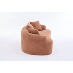 Canapé causeuse incurvé blanc en éponge à compression complète