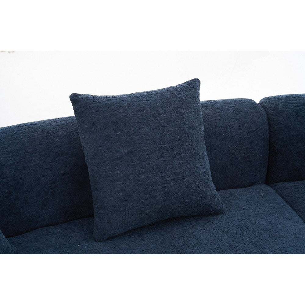 Canapé causeuse incurvé blanc en éponge à compression complète