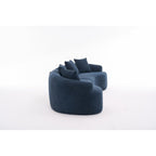 Canapé causeuse incurvé blanc en éponge à compression complète