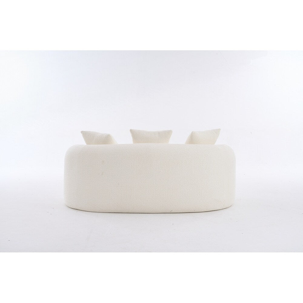 Canapé causeuse incurvé blanc en éponge à compression complète