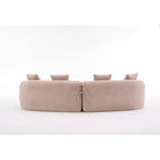 Canapé causeuse incurvé blanc en éponge à compression complète