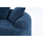 Canapé causeuse incurvé blanc en éponge à compression complète