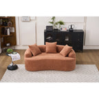 Canapé causeuse incurvé blanc en éponge à compression complète