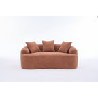 Canapé causeuse incurvé blanc en éponge à compression complète