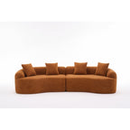 Canapé causeuse incurvé blanc en éponge à compression complète