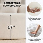 Canapé causeuse incurvé blanc en éponge à compression complète