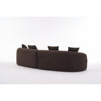 Canapé causeuse incurvé blanc en éponge à compression complète