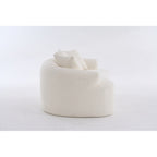 Canapé causeuse incurvé blanc en éponge à compression complète