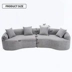 Canapé causeuse incurvé blanc en éponge à compression complète