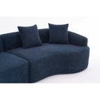 Canapé causeuse incurvé blanc en éponge à compression complète