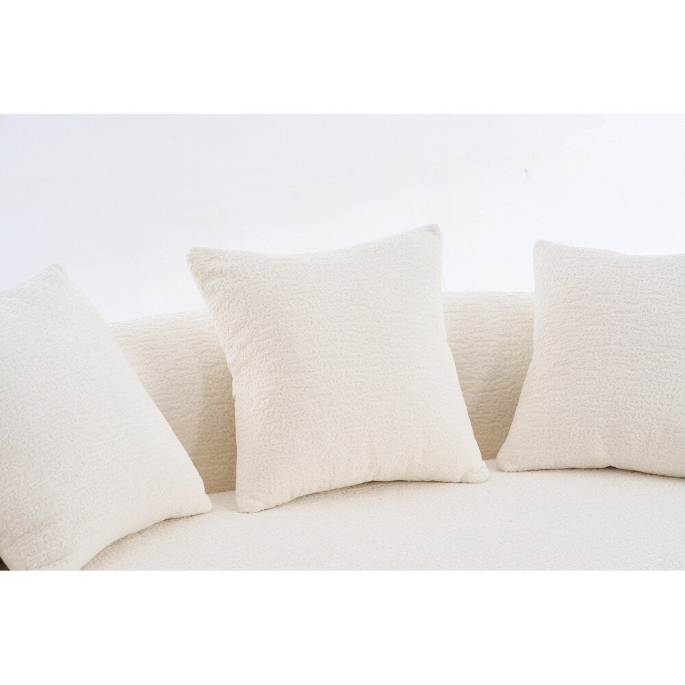 Canapé causeuse incurvé blanc en éponge à compression complète