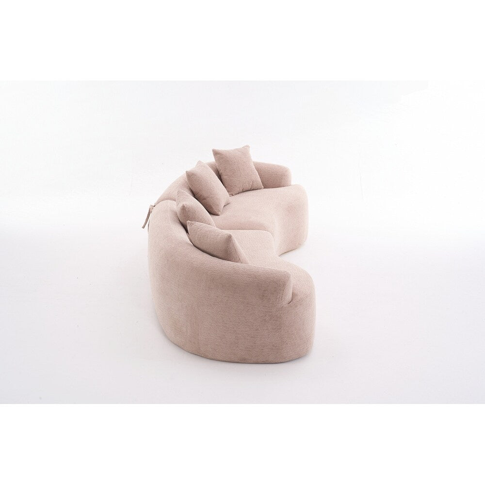 Canapé causeuse incurvé blanc en éponge à compression complète