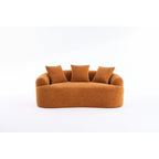 Canapé causeuse incurvé blanc en éponge à compression complète