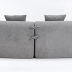 Canapé causeuse incurvé blanc en éponge à compression complète