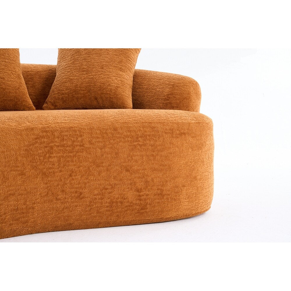 Canapé causeuse incurvé blanc en éponge à compression complète