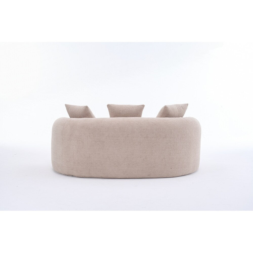 Canapé causeuse incurvé blanc en éponge à compression complète