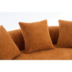 Canapé causeuse incurvé blanc en éponge à compression complète